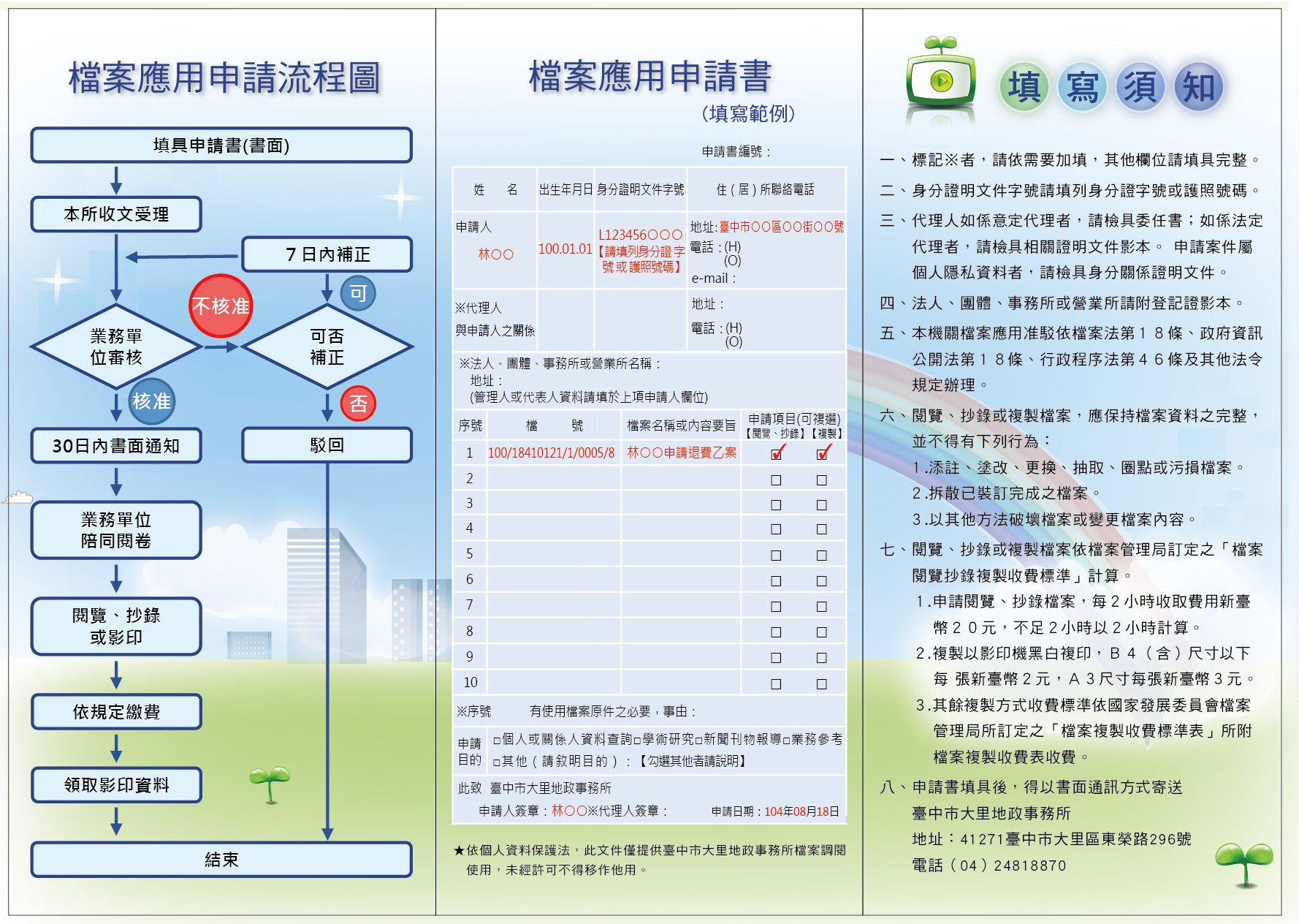 宣導摺頁背面